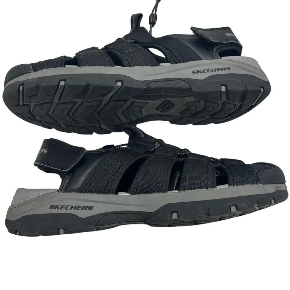Skechers Men's Relaxed Fit Luxe Foam Black Athletic Shoes